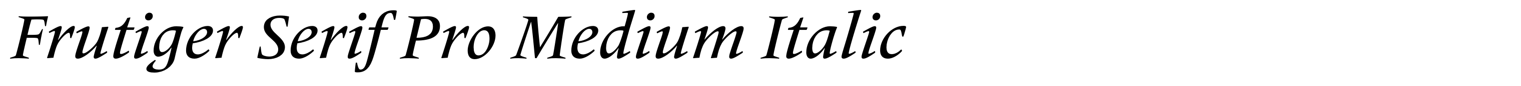 Frutiger Serif Pro Medium Italic